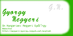 gyorgy megyeri business card